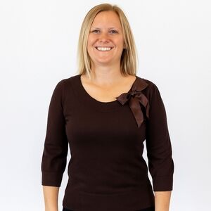 INC International Concepts Brown Knit Top Size S